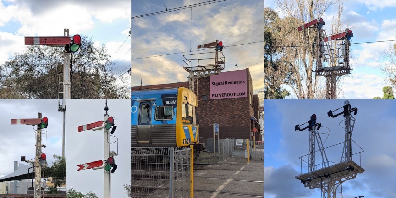 collection of pictures of old semaphore signals